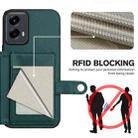 For Motorola Moto G 5G 2024 Button Card Bag RFID Anti-theft Phone Case(Green) - 3