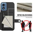 For Motorola Moto G Play 4G 2024 Button Card Bag RFID Anti-theft Phone Case(Black) - 3