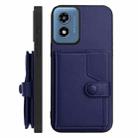 For Motorola Moto G Play 4G 2024 Button Card Bag RFID Anti-theft Phone Case(Blue) - 2