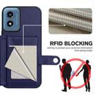 For Motorola Moto G Play 4G 2024 Button Card Bag RFID Anti-theft Phone Case(Blue) - 3