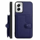 For Motorola Moto G Power 5G 2024 Button Card Bag RFID Anti-theft Phone Case(Blue) - 2