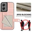 For Motorola Moto G Stylus 5G 2024 Button Card Bag RFID Anti-theft Phone Case(Pink) - 3
