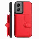 For Motorola Moto G Stylus 5G 2024 Button Card Bag RFID Anti-theft Phone Case(Red) - 2