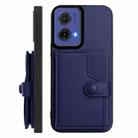 For Motorola Moto G85 EU Version Button Card Bag RFID Anti-theft Phone Case(Blue) - 2