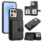 For Motorola Moto X50 Ultra Button Card Bag RFID Anti-theft Phone Case(Black) - 1