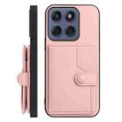 For Motorola Edge 60 Fusion / Edge 60 Button Card Bag RFID Anti-theft Phone Case(Pink) - 2