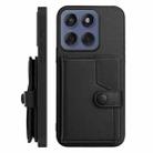 For Motorola Edge 60 Fusion / Edge 60 Button Card Bag RFID Anti-theft Phone Case(Black) - 2