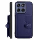 For Motorola Edge 60 Fusion / Edge 60 Button Card Bag RFID Anti-theft Phone Case(Blue) - 2