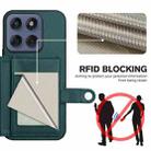For Motorola Edge 60 Fusion / Edge 60 Button Card Bag RFID Anti-theft Phone Case(Green) - 3