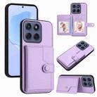 For Motorola Edge 60 Fusion / Edge 60 Button Card Bag RFID Anti-theft Phone Case(Purple) - 1