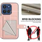 For Motorola Edge 60 Stylus 5G Button Card Bag RFID Anti-theft Phone Case(Pink) - 3