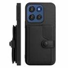 For Motorola Edge 60 Stylus 5G Button Card Bag RFID Anti-theft Phone Case(Black) - 2