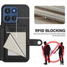 For Motorola Edge 60 Stylus 5G Button Card Bag RFID Anti-theft Phone Case(Black) - 3
