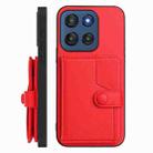 For Motorola Edge 60 Stylus 5G Button Card Bag RFID Anti-theft Phone Case(Red) - 2