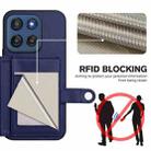 For Motorola Edge 60 Stylus 5G Button Card Bag RFID Anti-theft Phone Case(Blue) - 3