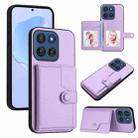 For Motorola Edge 60 Stylus 5G Button Card Bag RFID Anti-theft Phone Case(Purple) - 1