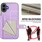 For Nothing CMF Phone 1 Button Card Bag RFID Anti-theft Phone Case(Purple) - 3