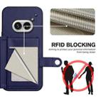 For Nothing Phone 2a Button Card Bag RFID Anti-theft Phone Case(Blue) - 3