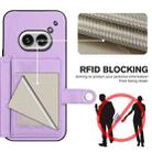 For Nothing Phone 2a Button Card Bag RFID Anti-theft Phone Case(Purple) - 3