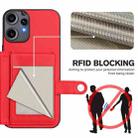 For Nothing CMF Phone 2 Pro Button Card Bag RFID Anti-theft Phone Case(Red) - 3
