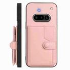 For Nothing Phone 3a Button Card Bag RFID Anti-theft Phone Case(Pink) - 2