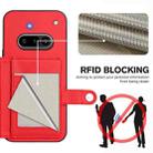For Nothing Phone 3a Button Card Bag RFID Anti-theft Phone Case(Red) - 3
