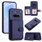 For Nothing Phone 3a Button Card Bag RFID Anti-theft Phone Case(Blue) - 1