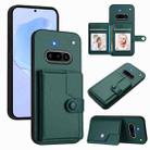 For Nothing Phone 3a Button Card Bag RFID Anti-theft Phone Case(Green) - 1