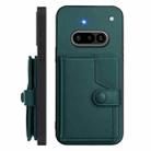 For Nothing Phone 3a Button Card Bag RFID Anti-theft Phone Case(Green) - 2