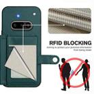 For Nothing Phone 3a Button Card Bag RFID Anti-theft Phone Case(Green) - 3