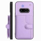 For Nothing Phone 3a Button Card Bag RFID Anti-theft Phone Case(Purple) - 2