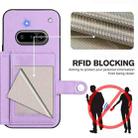 For Nothing Phone 3a Button Card Bag RFID Anti-theft Phone Case(Purple) - 3