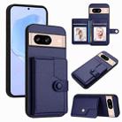 For Google Pixel 8 Button Card Bag RFID Anti-theft Phone Case(Blue) - 1