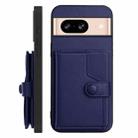 For Google Pixel 8 Button Card Bag RFID Anti-theft Phone Case(Blue) - 2