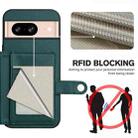 For Google Pixel 8 Button Card Bag RFID Anti-theft Phone Case(Green) - 3