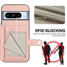 For Google Pixel 8 Pro Button Card Bag RFID Anti-theft Phone Case(Pink) - 3
