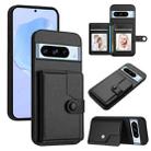 For Google Pixel 8 Pro Button Card Bag RFID Anti-theft Phone Case(Black) - 1