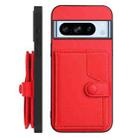 For Google Pixel 8 Pro Button Card Bag RFID Anti-theft Phone Case(Red) - 2