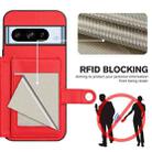 For Google Pixel 8 Pro Button Card Bag RFID Anti-theft Phone Case(Red) - 3