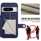 For Google Pixel 8 Pro Button Card Bag RFID Anti-theft Phone Case(Blue) - 3