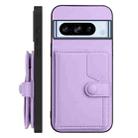 For Google Pixel 8 Pro Button Card Bag RFID Anti-theft Phone Case(Purple) - 2