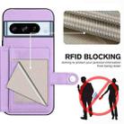 For Google Pixel 8 Pro Button Card Bag RFID Anti-theft Phone Case(Purple) - 3