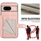 For Google Pixel 8a Button Card Bag RFID Anti-theft Phone Case(Pink) - 3