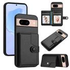 For Google Pixel 8a Button Card Bag RFID Anti-theft Phone Case(Black) - 1