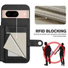 For Google Pixel 8a Button Card Bag RFID Anti-theft Phone Case(Black) - 3