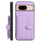 For Google Pixel 8a Button Card Bag RFID Anti-theft Phone Case(Purple) - 2