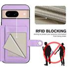 For Google Pixel 8a Button Card Bag RFID Anti-theft Phone Case(Purple) - 3