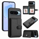 For Google Pixel 9 Button Card Bag RFID Anti-theft Phone Case(Black) - 1