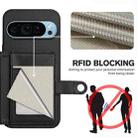 For Google Pixel 9 Button Card Bag RFID Anti-theft Phone Case(Black) - 3