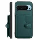 For Google Pixel 9 Button Card Bag RFID Anti-theft Phone Case(Green) - 2